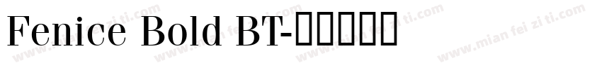Fenice Bold BT字体转换